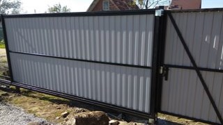Купить сваи для ворот в Рубцовск. Заказать ворота на сваях под ключ от 21857 руб